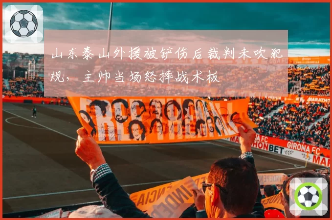 山东泰山外援被铲伤后裁判未吹犯规,主帅当场怒摔战术板